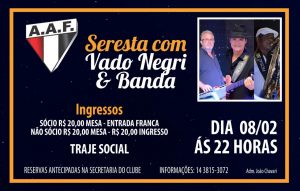 Dia 8 de fevereiro tem Seresta na A.A.Ferroviária Botucatu