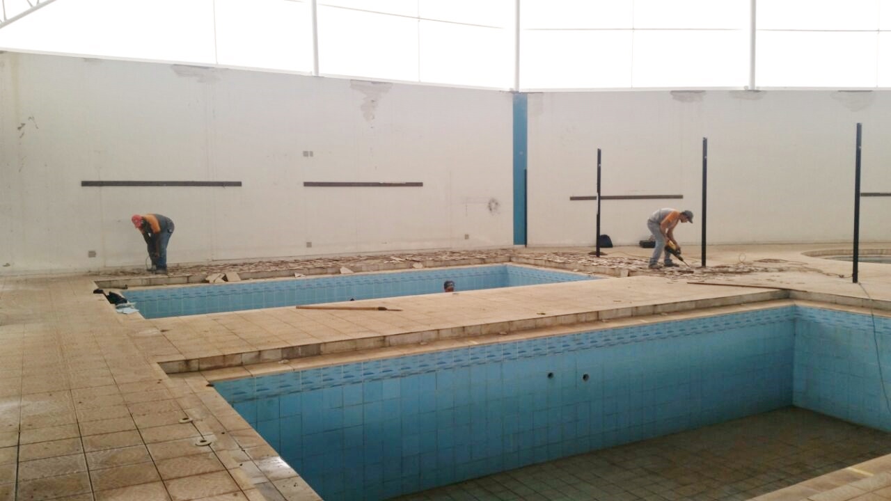 IMG 20150703 WA0049 Começa 2ª etapa das obras do complexo de piscinas térmicas da AAF