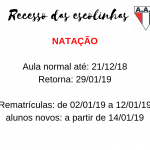 Spinning 1 1 Confira as datas de recesso e rematrículas das escolinhas