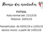 Spinning 2 Confira as datas de recesso e rematrículas das escolinhas