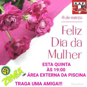 Aula de Zumba comemora o Dia Internacional da Mulher