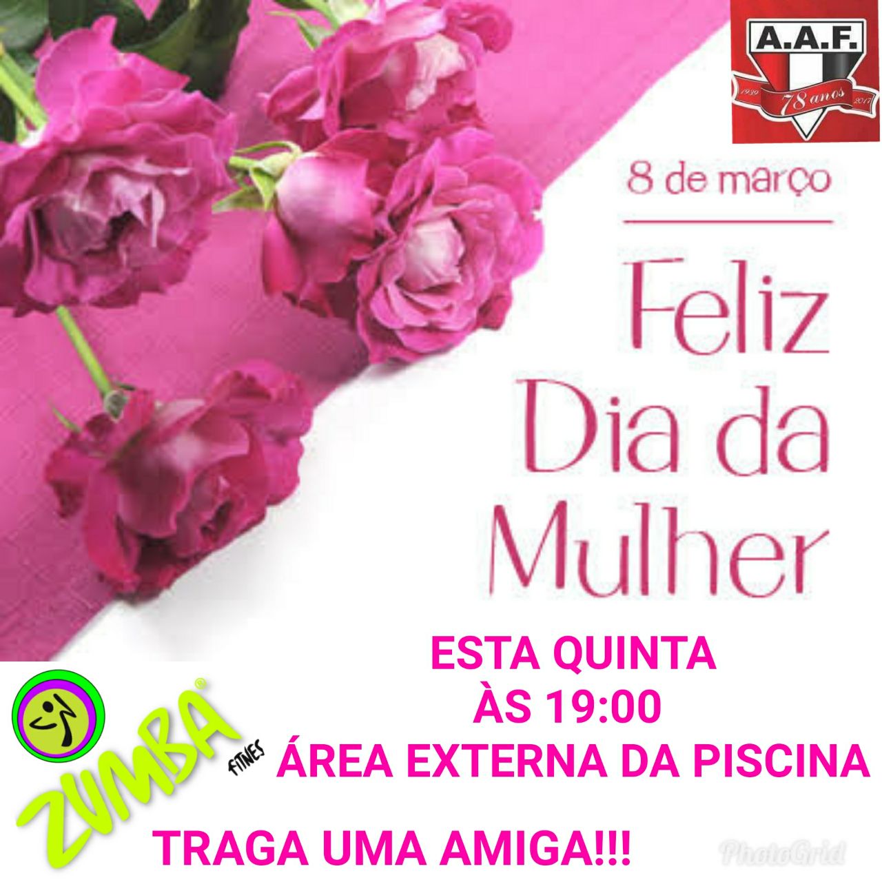 Aula de Zumba comemora o Dia Internacional da Mulher