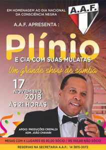 Garanta seu ingresso para um super show de samba com Plínio e suas mulatas