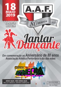 Ferroviária terá Jantar Dançante no dia 18 de maio