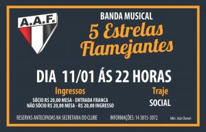 Dia 11 de janeiro tem Seresta na AAF. Sócio não paga