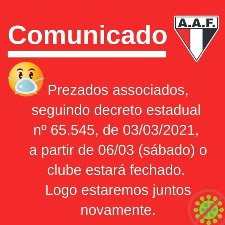 o clube estará fechado