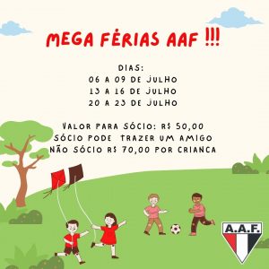 Mega Féria é na AAF! Sócio tem desconto e pode trazer um amigo pra brincar junto