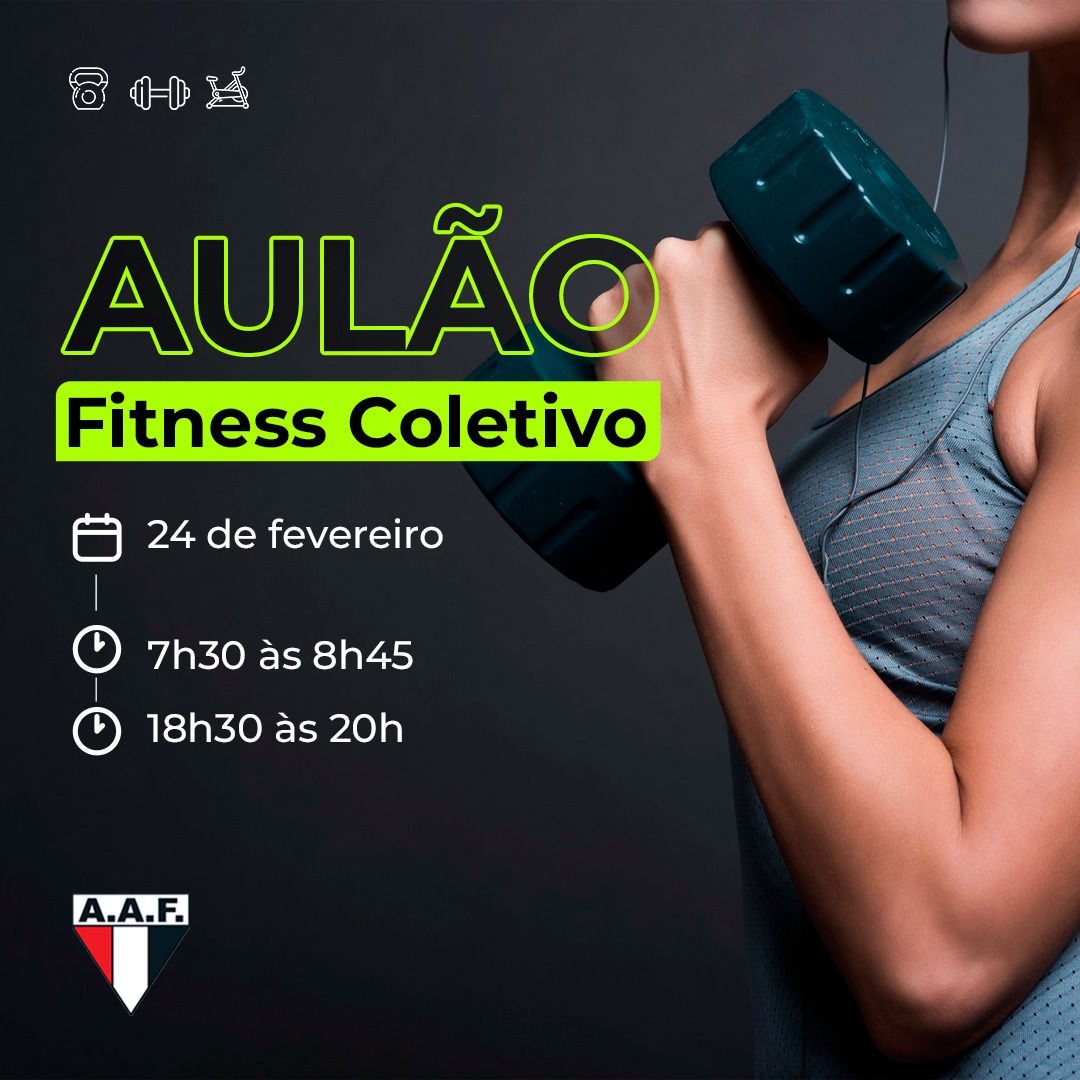 AAF promove Aulão de  Fitness Coletivo no dia 24