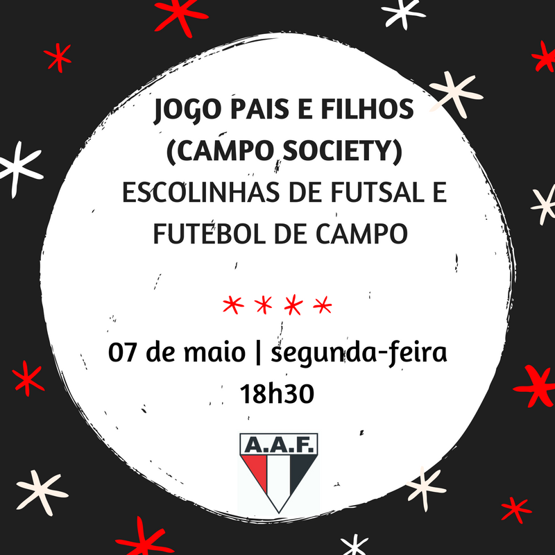 Jogo Pais e Filhos será realizado no dia 7 de maio