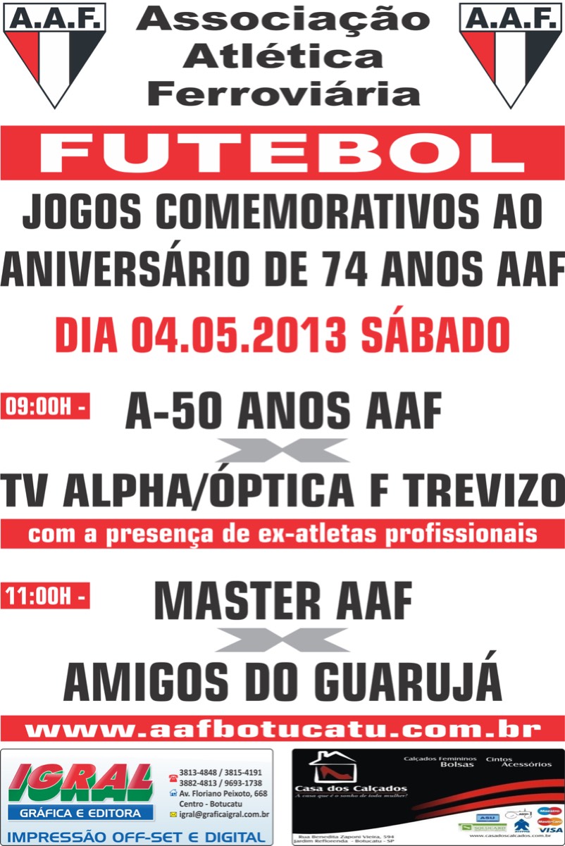 cartaz 1 Jogos 74 anos AAF