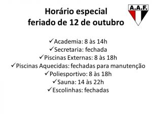 Confira o horário especial de funcionamento no feriado