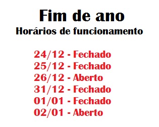 horarios2 Horários fim de ano 2012