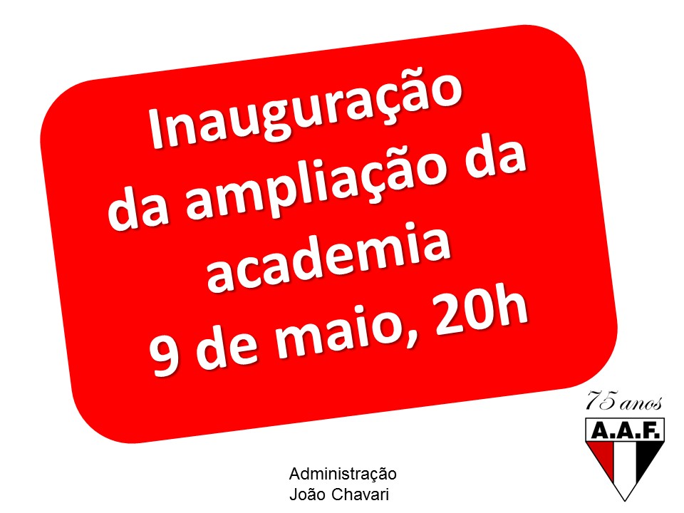 inauguracao academia Inauguração da academia