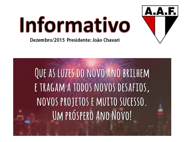 informativo link Confira o informativo online da Associação Atlética Ferroviária
