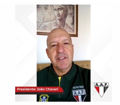Confira o recado do presidente João Chavari a todos os associados do clube