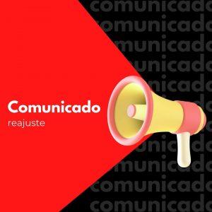 Comunicado sobre reajuste das mensalidades