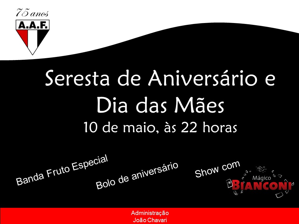 seresta especial Anúncio Seresta 75 anos