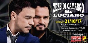 AAF receberá show com Zezé Di Camargo e Luciano no dia 21