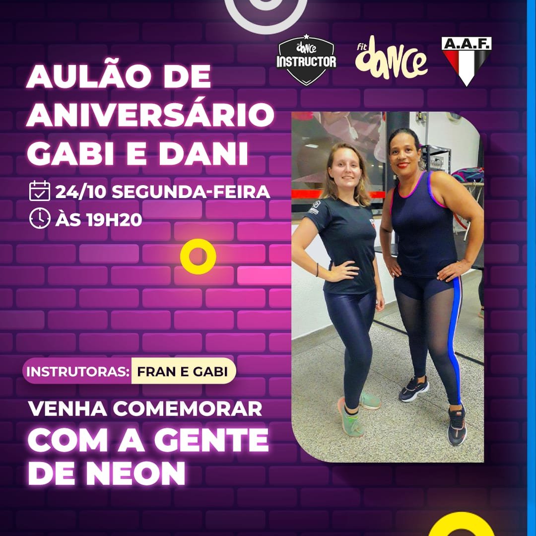 aulao Dia 24 de outubro tem Aulão de FitDance na AAF