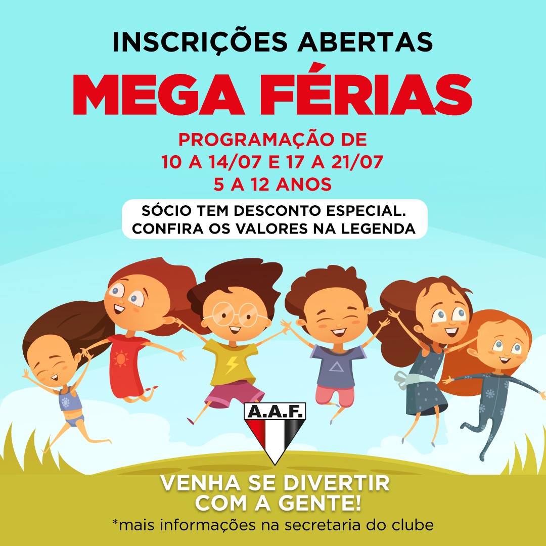 WhatsApp Image 2023 06 30 at 10.42.13 1 Incrições para o Mega Férias de Julho na AAF