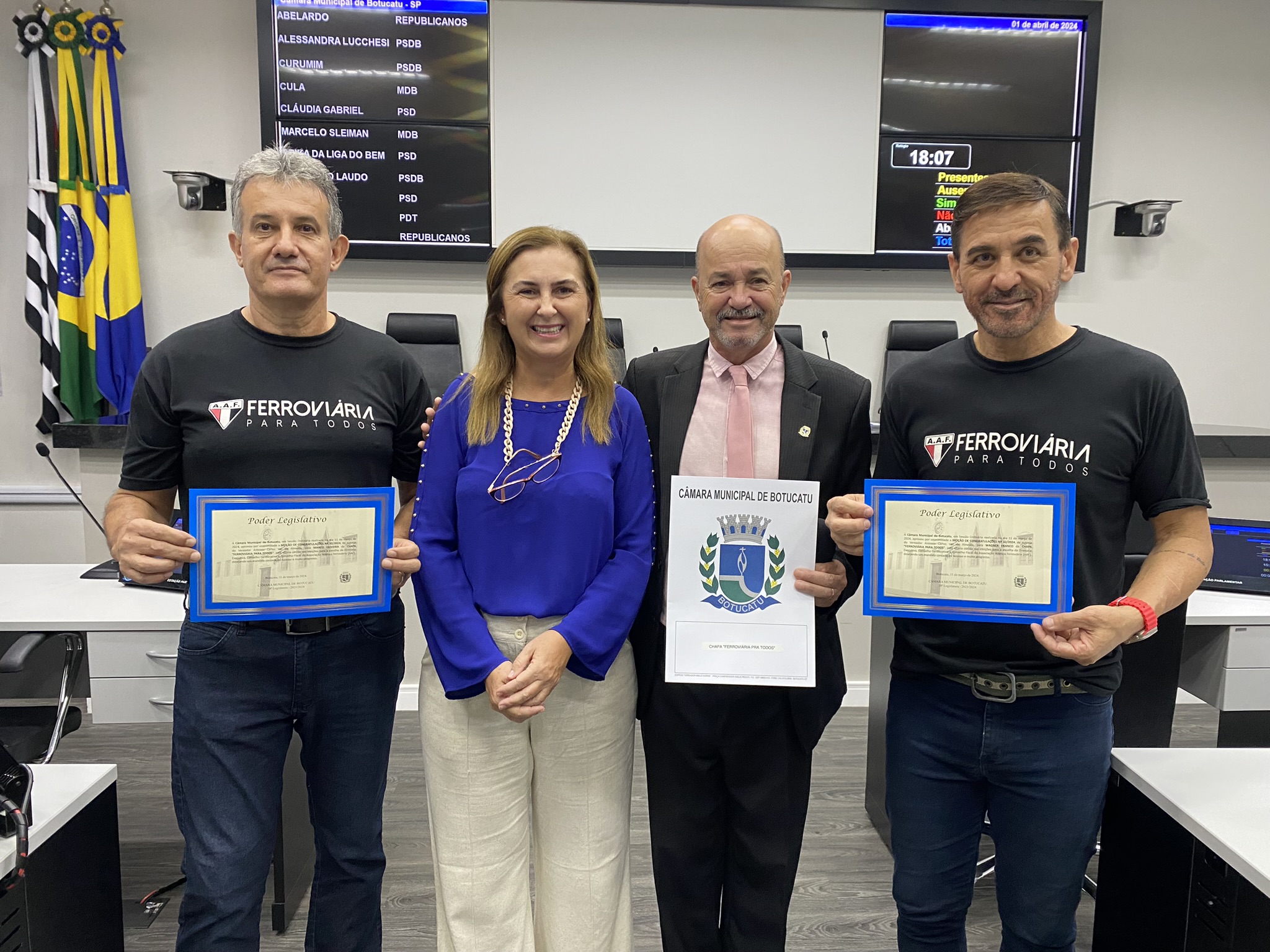 IMG 6665 AAF recebe Moção de Congratulações na Câmara dos Vereadores de Botucatu