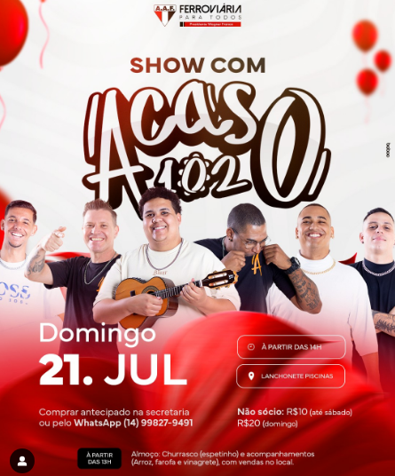 Captura de tela 2024 07 19 232734 Domingo bom é domingo com pagode na AAF