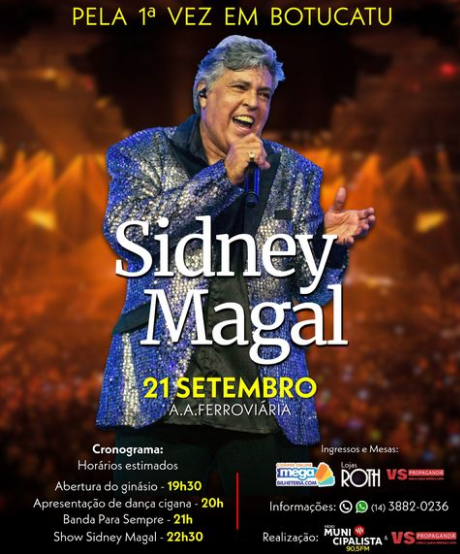 Sidney Magal AAF recebe show de Sidney Magal