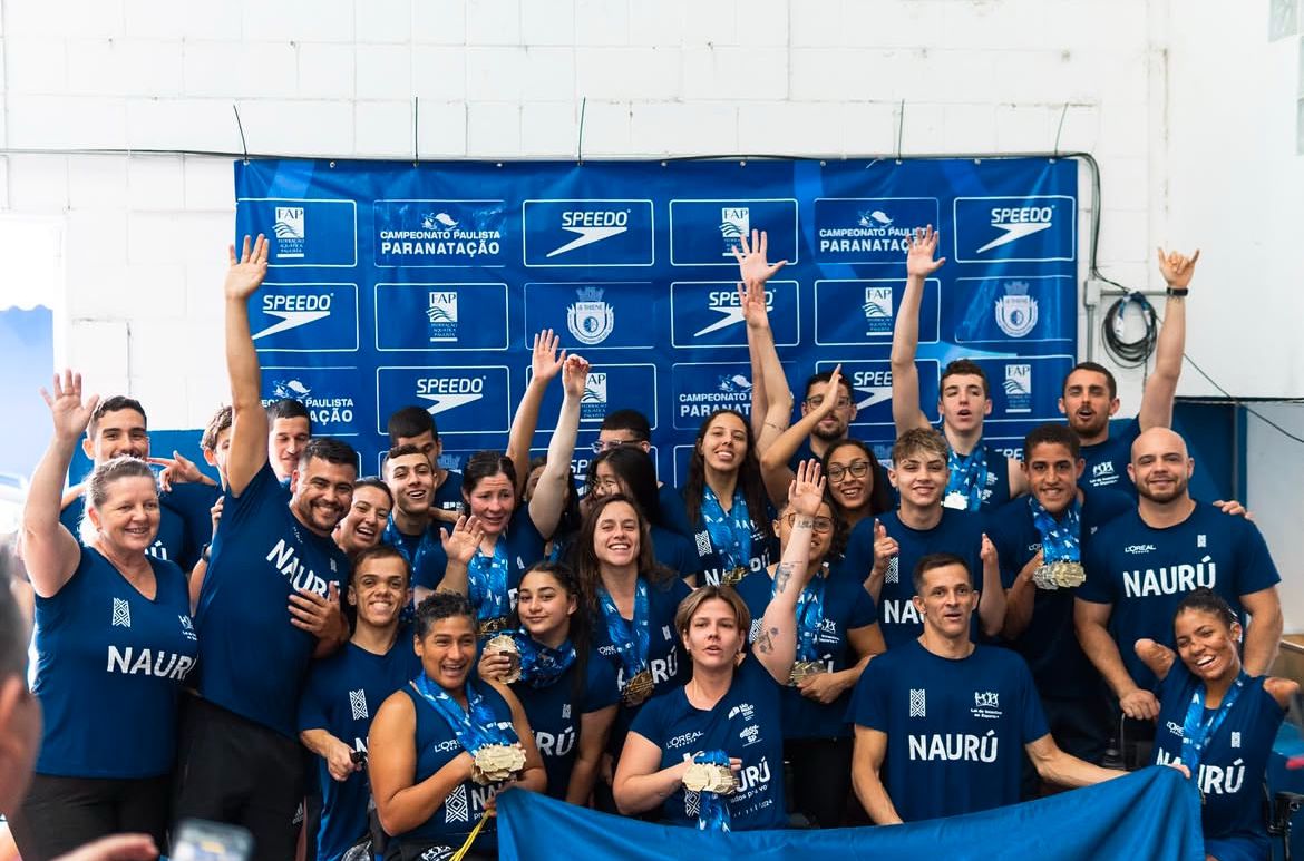 Nauru campeao Time Naurú/AAF é campeão do Campeonato Brasileiro de Natação Paralímpica