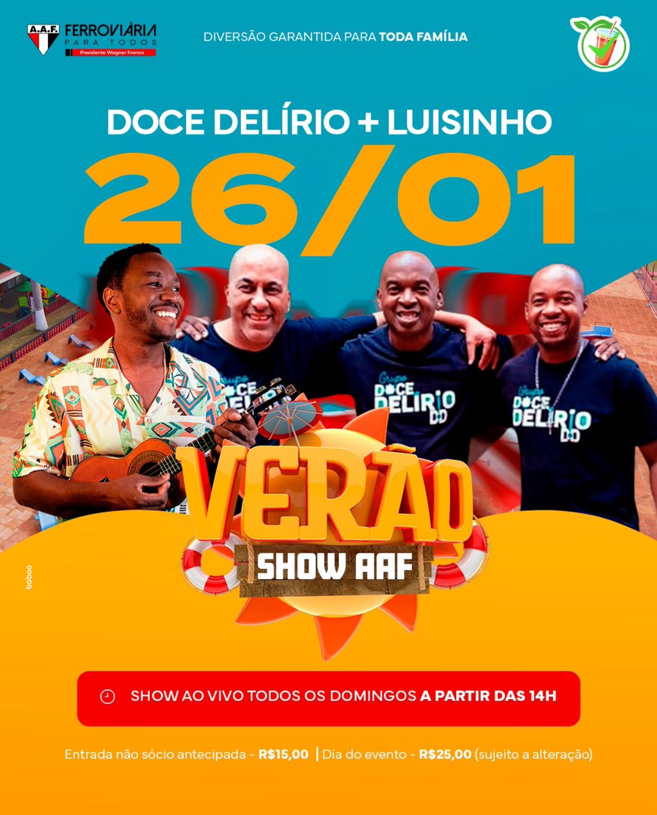 WhatsApp Image 2025 01 24 at 10.30.28 3 DOMINGOS DE MÚSICA E DIVERSÃO NO CLUBE. CONFIRA A PROGRAMAÇÃO!