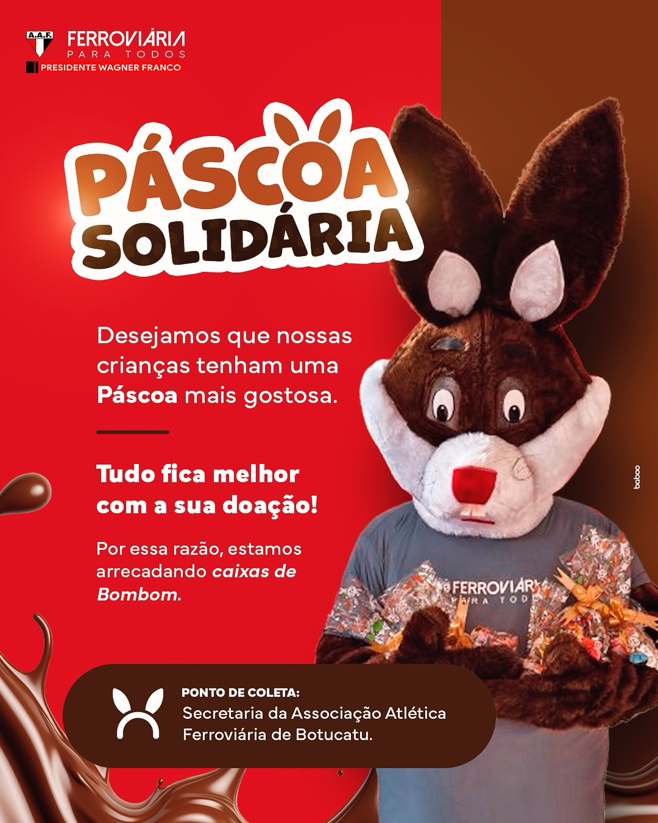 aaferroviariabotucatu 1742827356621 CLUBE PROMOVE CAMPANHA DE PÁSCOA RECHEADA DE CARINHO