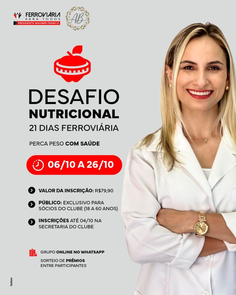 15 de setembro 1 AAF realizou Desafio Nutricional de 21 Dias para incentivar hábitos saudáveis entre associados