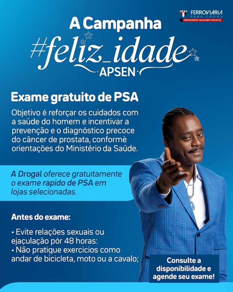 7 de novembro 1 AAF e Drogal realizaram ação de saúde do homem com exames gratuitos de PSA para associados