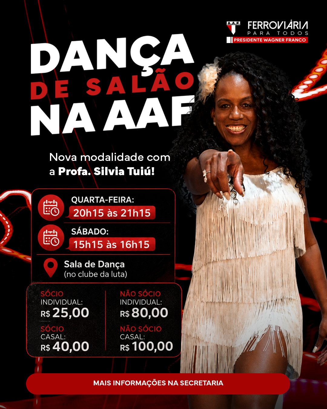 ARTE 08 FEED 1 AAF lança aulas regulares de Dança de Salão com professora Silvia Tuiu abertas a sócios e não sócios