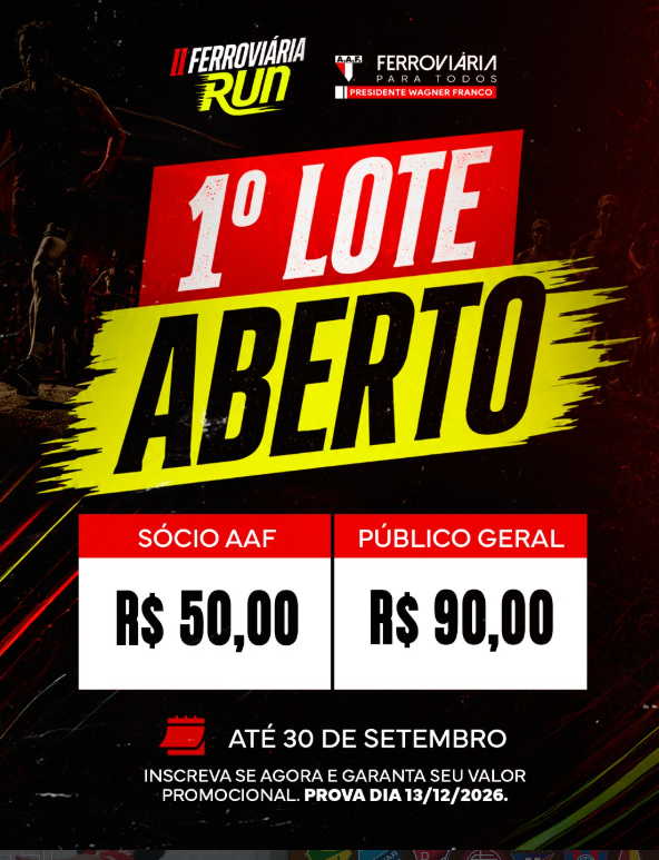 Captura de tela 2026 09 16 094956 1 II Ferroviária Run abre inscrições e amplia categorias para edição 2026